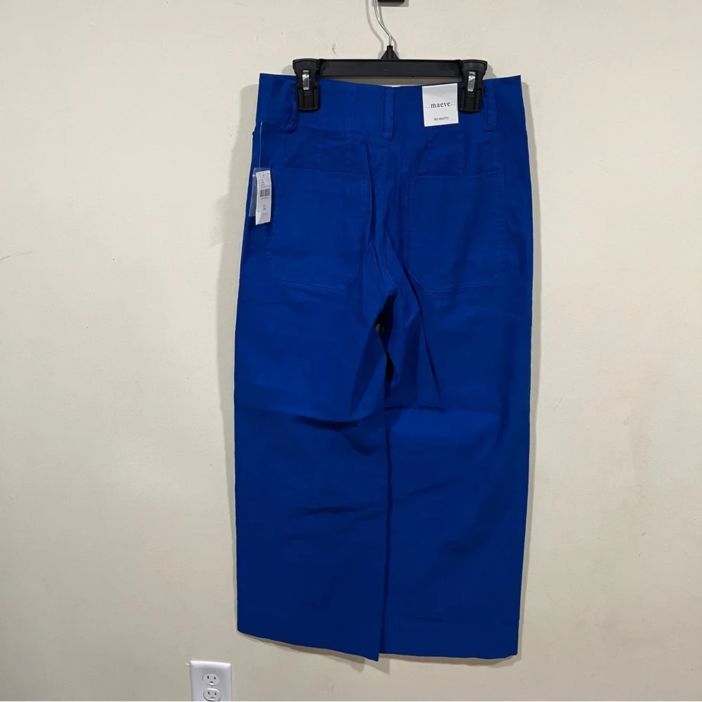 NWT Maeve blue night size 26 cropped ankle pants Anthropologie wide women - Picture 8 of 9